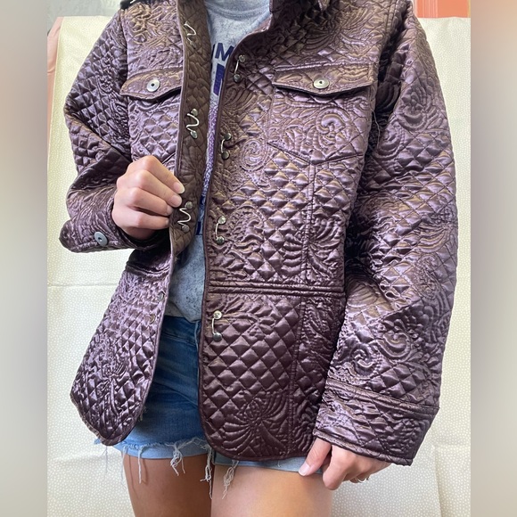 Motto Your Style Mantra Quilted Brown Coat New - Picture 10 of 14